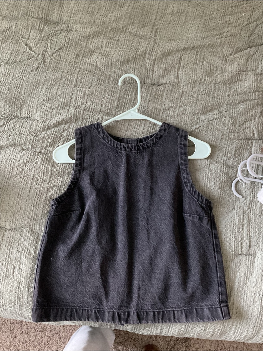 Abercrombie black denim shell top— xsmall - Picture 4 of 4
